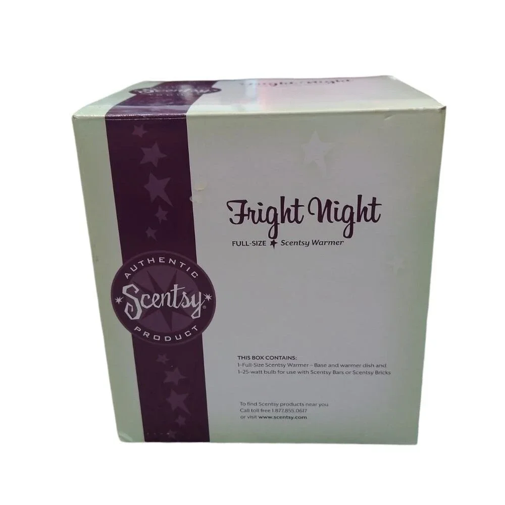 Scentsy FRIGHT NIGHT Halloween Warmer RETIRED 6x6 Full Size Originl Box USA 2010